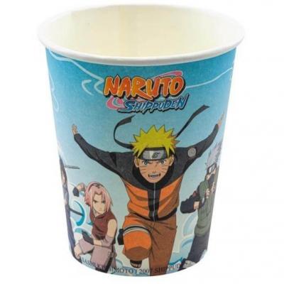 8 Gobelets en carton 250ml anniversaire Manga: Naruto Shippuden REF/12803-NA