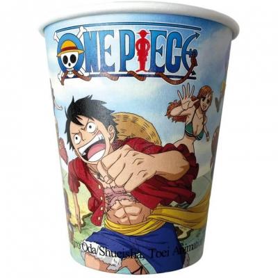 8 Gobelets en carton 250ml anniversaire Manga: One Piece REF/12803-ON