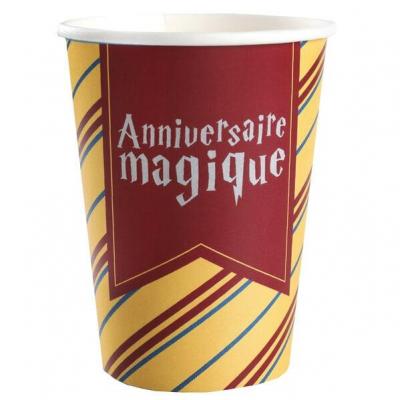 Gobelet en carton l'anniversaire magique d'Harry, le sorcier (x10) REF/7595