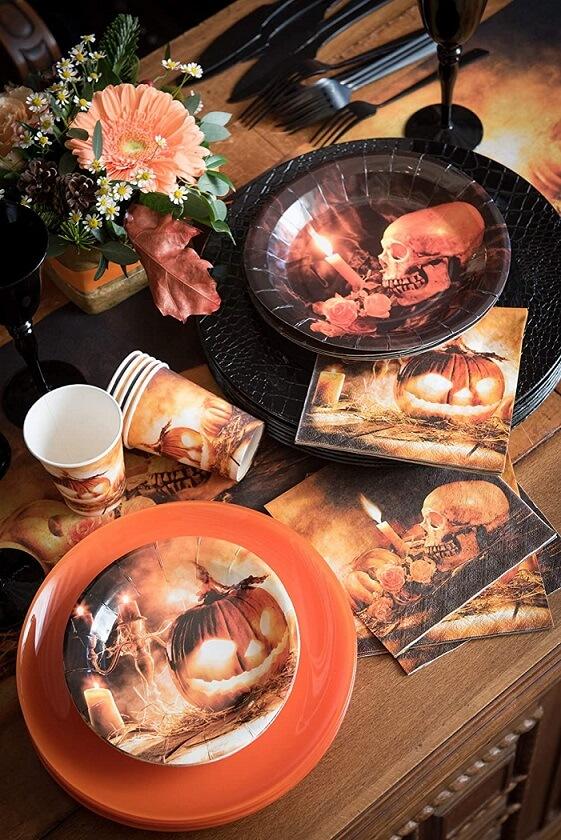 Gobelet citrouille halloween carton