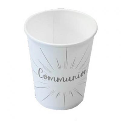 Gobelet communion blanc et argent