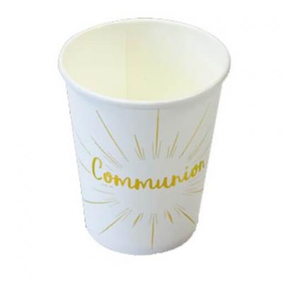 Gobelet communion blanc et or
