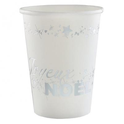 Gobelet joyeux noel argent 1