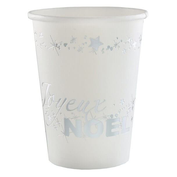 Gobelet joyeux noel argent 1