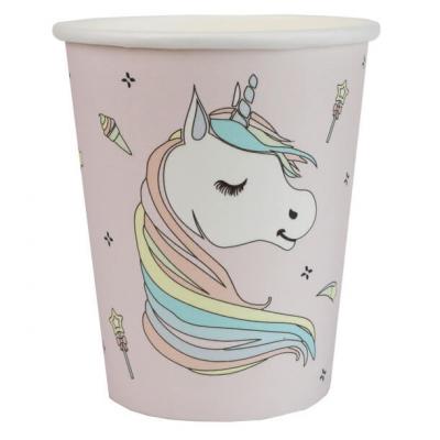 Gobelet licorne rose (x10) REF/6242