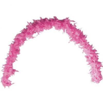 Grand boa rose en plumes pour fete