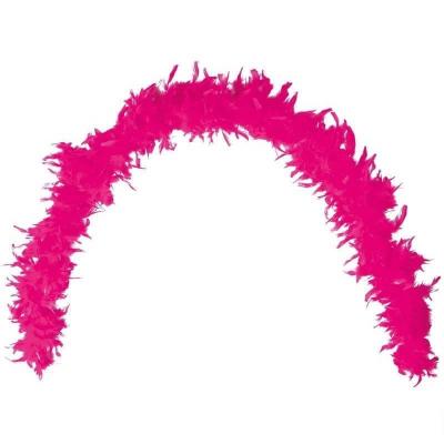 Grand boa rose fuchsia en plumes pour fete