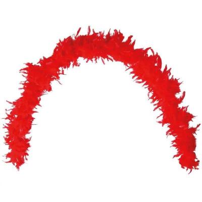 Grand boa rouge en plumes pour fete