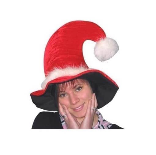 Grand chapeau de noel blanc et rouge