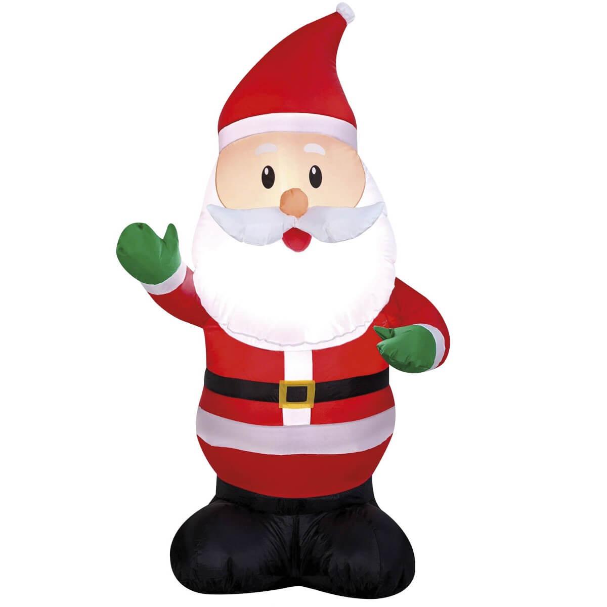 Grand pere noel gonflable lumineux de 120cm