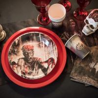 Grande assiette halloween rouge