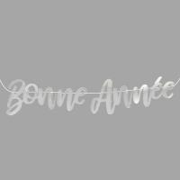 Guirlande avec lettres bonne annee argent metallique