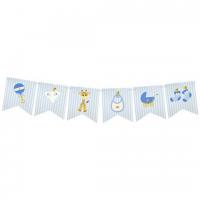 Guirlande baby shower bleu ciel