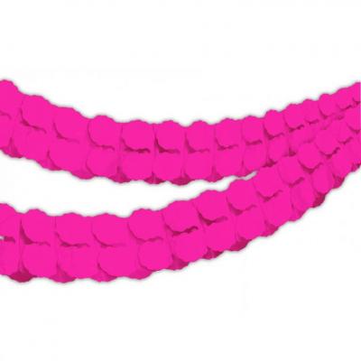 Guirlande Boa en papier fuchsia 4m (x1) REF/GBPF