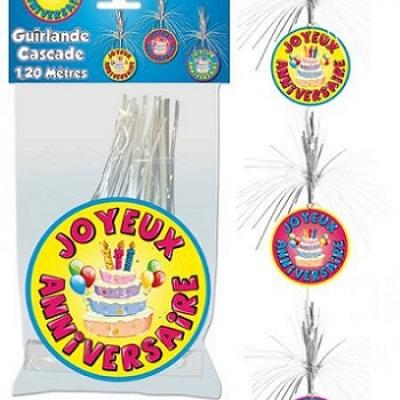 Guirlande cascade joyeux anniversaire (x1) REF/GC00