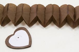 Guirlande coeur marron, 4m (x2) REF/GUI054