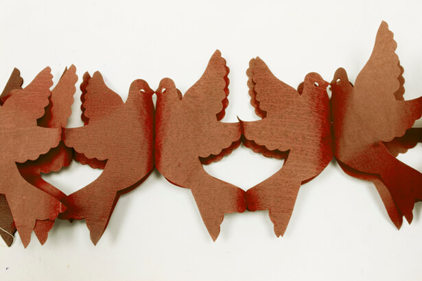 Guirlande colombe marron
