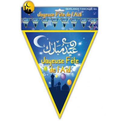 Guirlande fanion joyeuse fête de l'Aïd (x1) REF/GFA00