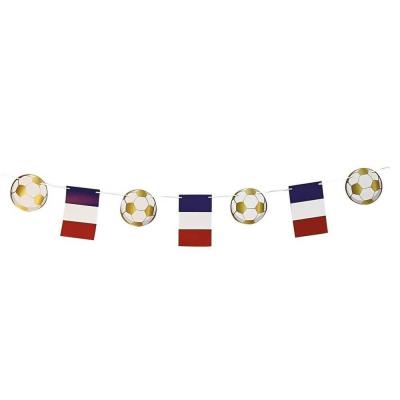 Guirlande fanion france football tricolore bleu blanc et rouge