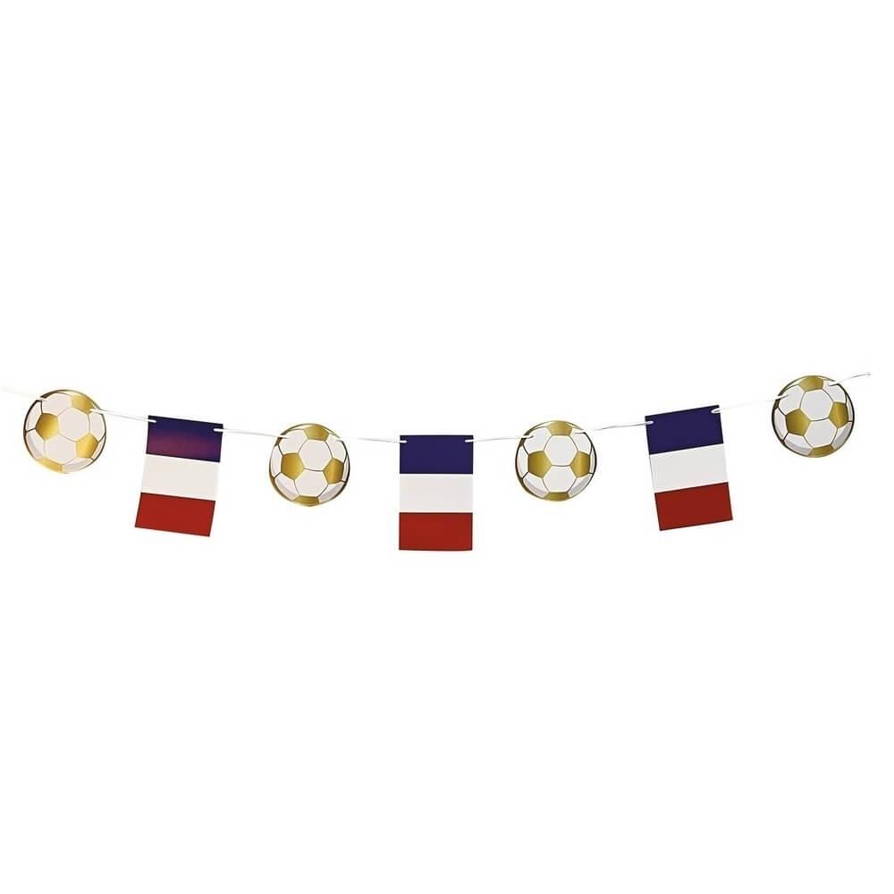 Guirlande fanion france football tricolore bleu blanc et rouge