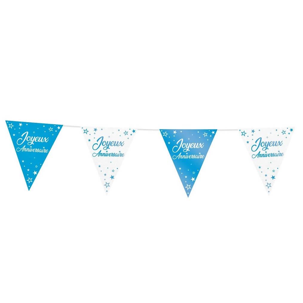 Decoration Anniversaire joyeux Anniversaire Happy Birthday Bleu Blanc  Turquoise