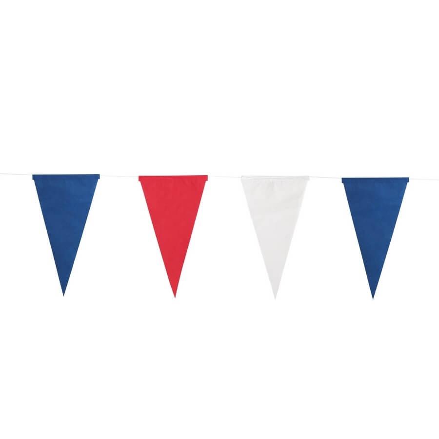 Guirlande fanion tricolore bleu blanc rouge france