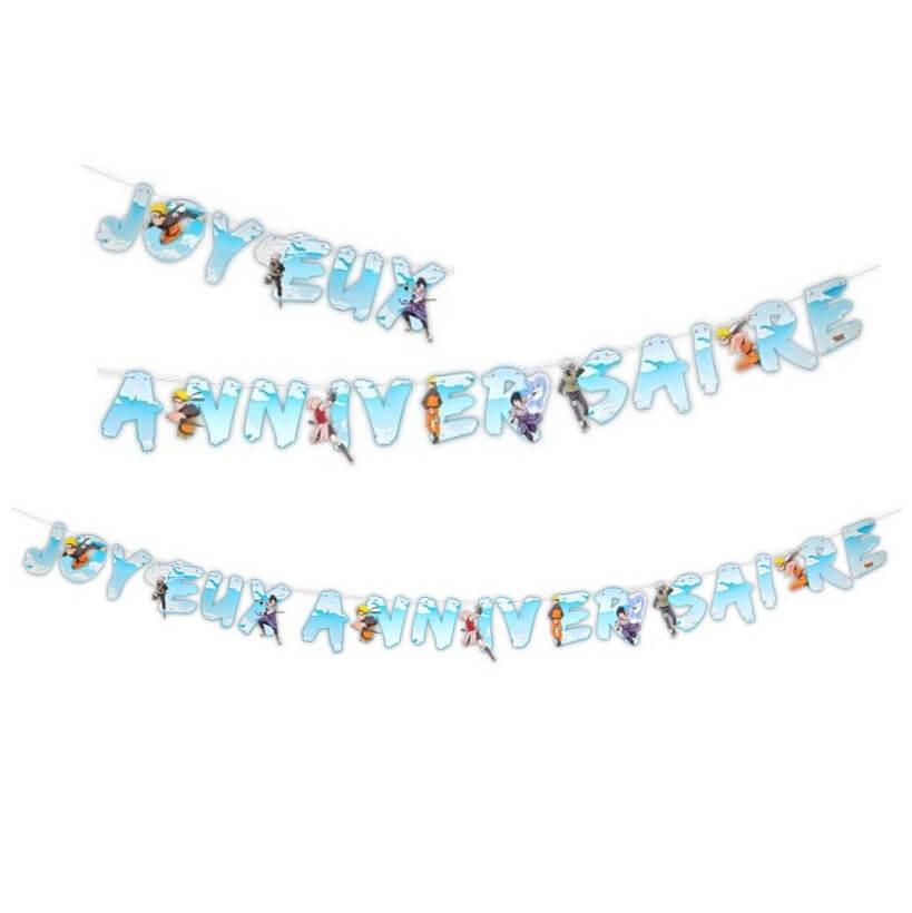 Guirlande papier joyeux anniversaire naruto