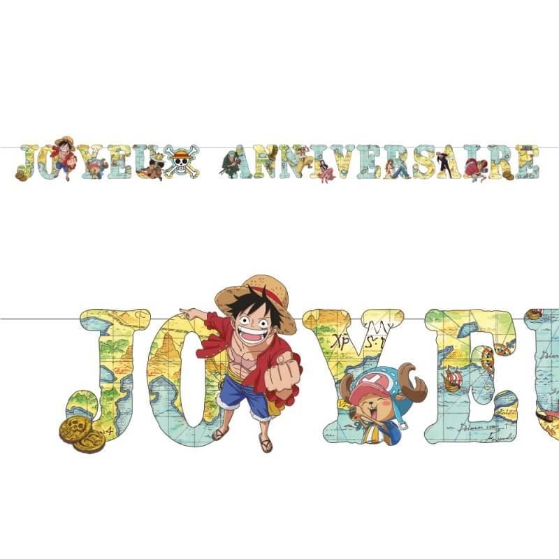 Guirlande papier joyeux anniversaire one piece