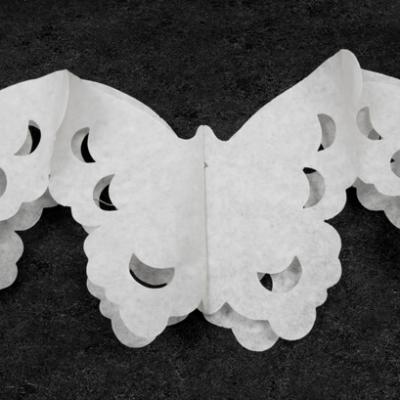 Decoration de salle elegante avec guirlande papillon blanche