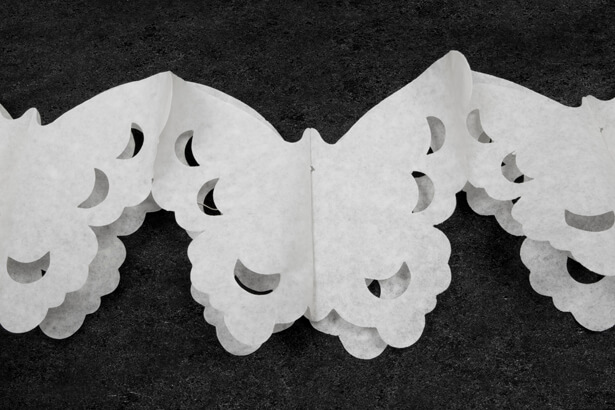 Guirlande papillon blanc