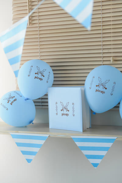 Guirlande pois bleu turquoise