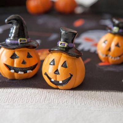 Hal0007 decoration halloween citrouille en resine