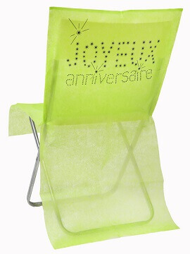 Housse de chaise anniversaire vert