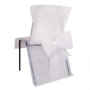 Housse de chaise avec noeud: Blanc (x10) REF/2931