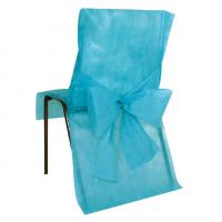 Housse de chaise mariage bleu turquoise
