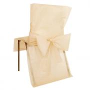 Housse de chaise avec noeud: Ivoire (x10) REF/2931