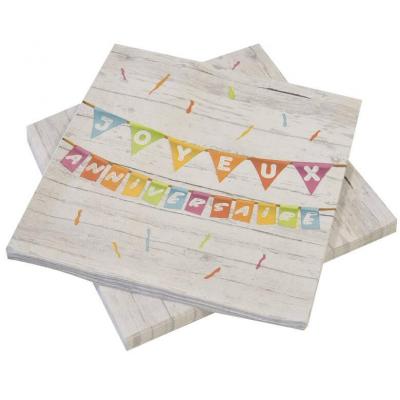 20 Serviettes de table papier 