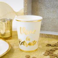 Jet052 gobelet carton retraite blanc dore or metallise