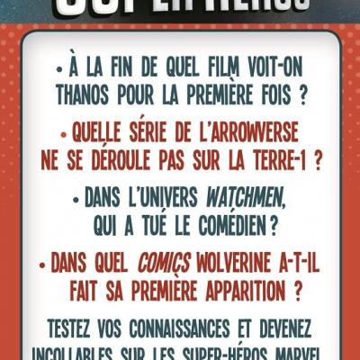 Jeu quizz super heros marvel dc universe disney