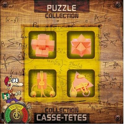Jeux de 4 casse tetes en bois de bambou expert