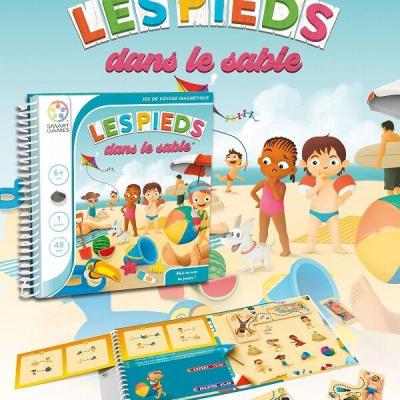 Jeu de voyage magnetique les pieds dans le sable
