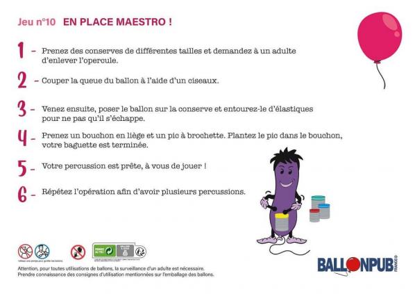 Jeu pour enfant avec ballon en place maestro