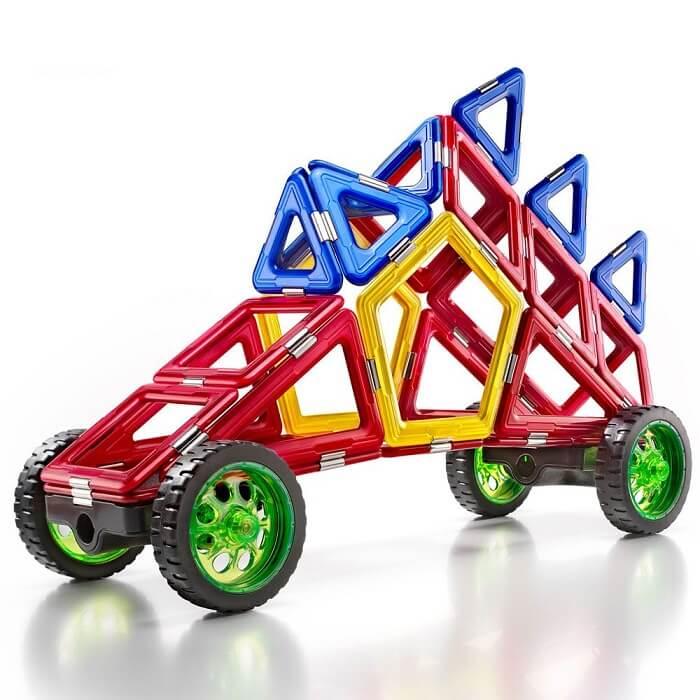 Jeu de construction magnétique Géosmart: voiture de course.