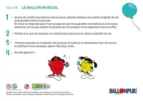 Jeux marrant pour enfants avec des ballons