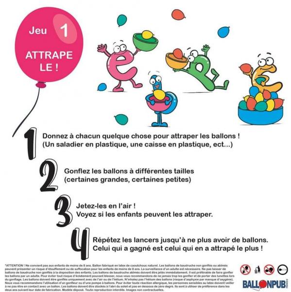 Jeux pour enfants avec des ballons en latex