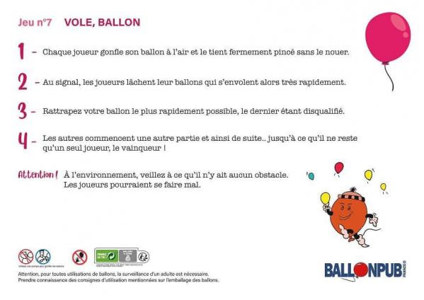 Jeux rigolo pour enfants avec des ballons