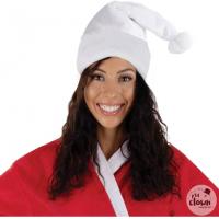 Joli bonnet blanc de noel adulte scintillant