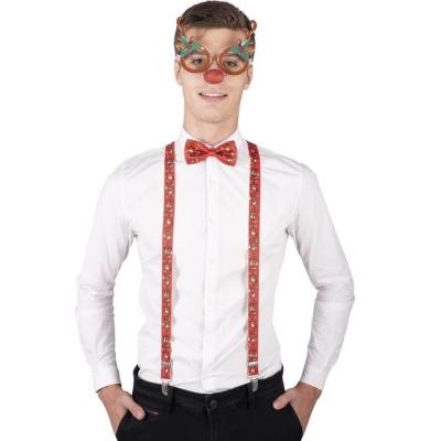Accessoire de déguisement de Noël: bretelles, nœud papillon, lunettes REF/50305