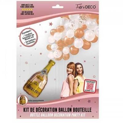 Decoration de fete ballon champagne rose gold