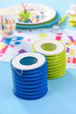 Lampion bleu turquoise 1